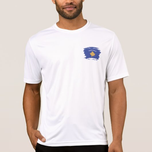 Kosovo-Flagge T-Shirt (Vorderseite)