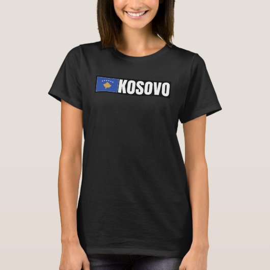 Kosovo-Flagge T-Shirt (Vorderseite)