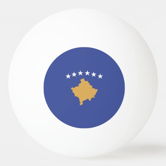 Kosovo-Flagge Tischtennisball (Vorderseite)