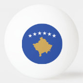 Kosovo-Flagge Tischtennisball (Rückseite)
