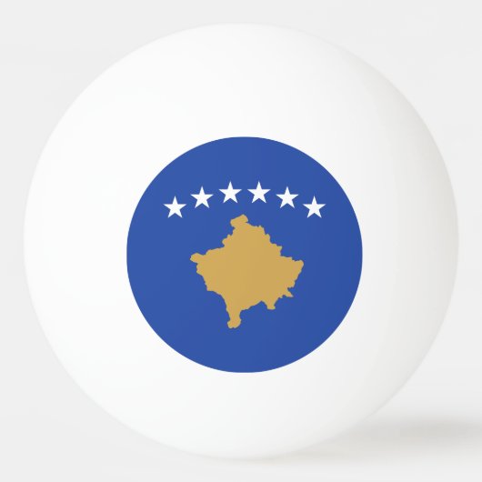 Kosovo-Flagge Tischtennisball (Vorderseite)