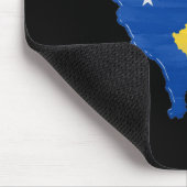 Kosovo-Flagge und -Karte Mousepad (Ecke)
