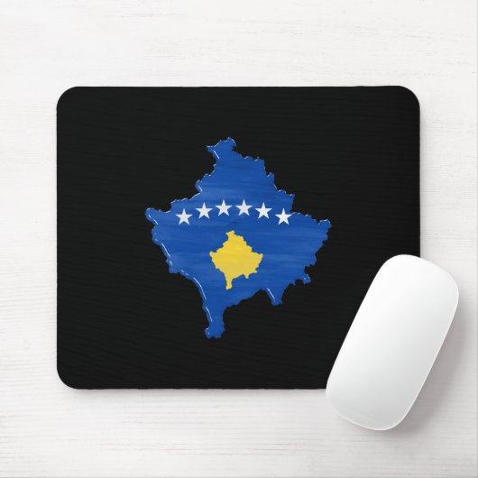 Kosovo-Flagge und -Karte Mousepad (Mit Mouse)