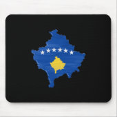 Kosovo-Flagge und -Karte Mousepad (Vorne)