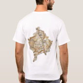Kosovo-Flagge und Karten-T - Shirt (Rückseite)