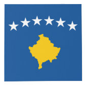 Kosovo-Flagge Würfel (Vorderseite)