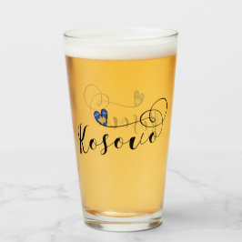 Kosovo-Flaggen-Herz, i-Liebe Kosovo, Kosovar Glas