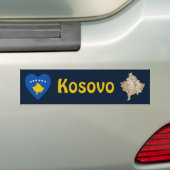 Kosovo-Flaggen-Herz + Karten-Autoaufkleber Autoaufkleber (Auf Auto)