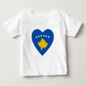 Kosovo-Flaggen-Herz-T - Shirt (Vorderseite)