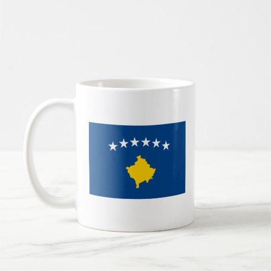 Kosovo-Flaggen-Tasse Kaffeetasse (Links)