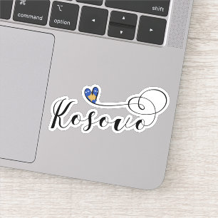 Kosovo-Flaggenherz, I Liebe Kosovo, Kosovo Aufkleber