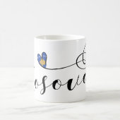 Kosovo-Flaggenherz, I Liebe Kosovo, Kosovo Kaffeetasse (Mittel)