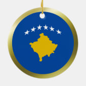 Kosovo-Flaggenordnung Keramik Ornament (Hinten)
