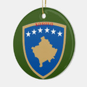 Kosovo Foto Weihnachtsfeier Keramik Ornament (Links)