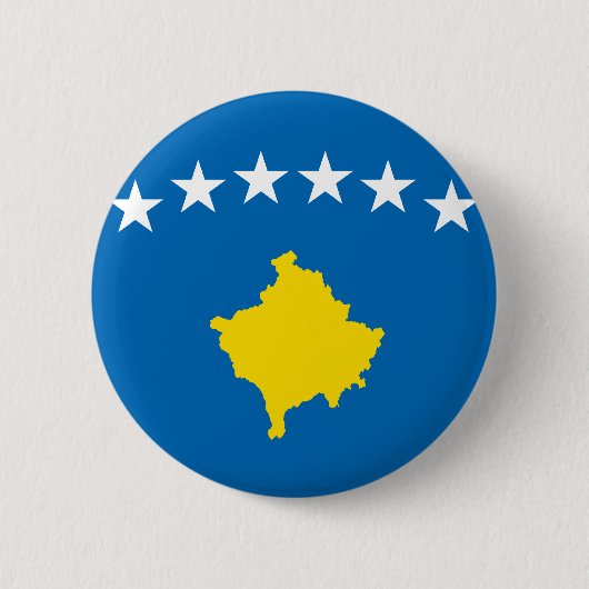 Kosovo-Insel-Flagge Button (Vorderseite)
