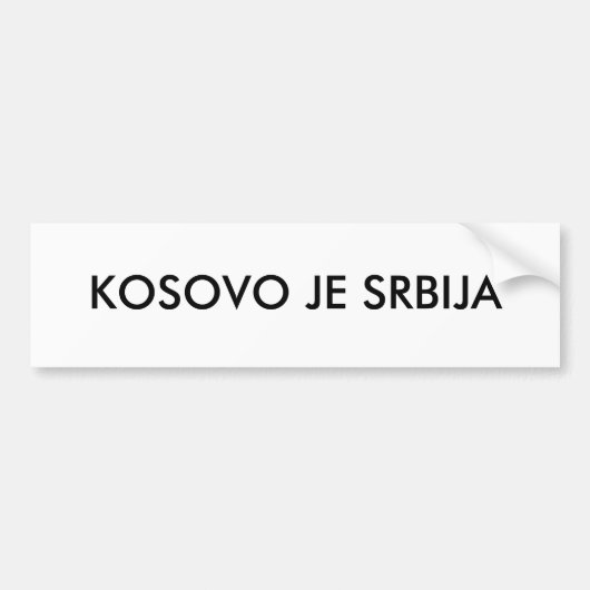 KOSOVO JE SRBIJA AUTOAUFKLEBER (Vorne)