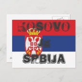 KOSOVO JE SRBIJA POSTKARTE (Vorne/Hinten)