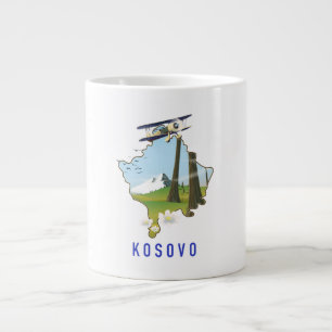 Kosovo-Karte Jumbo-Tasse