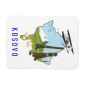 Kosovo-Karte Magnet (Horizontal)
