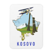 Kosovo-Karte Magnet (Vertikal)