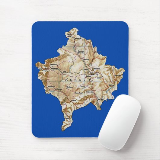 Kosovo-Karte Mousepad (Mit Mouse)