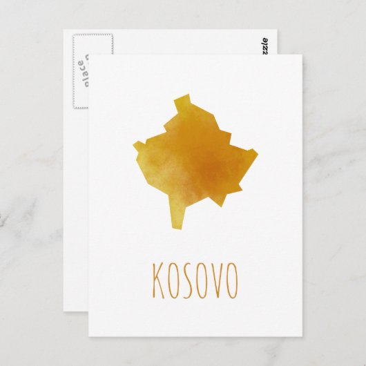 Kosovo-Karte Postkarte (Vorne/Hinten)