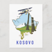 Kosovo-Karte Postkarte (Vorderseite)
