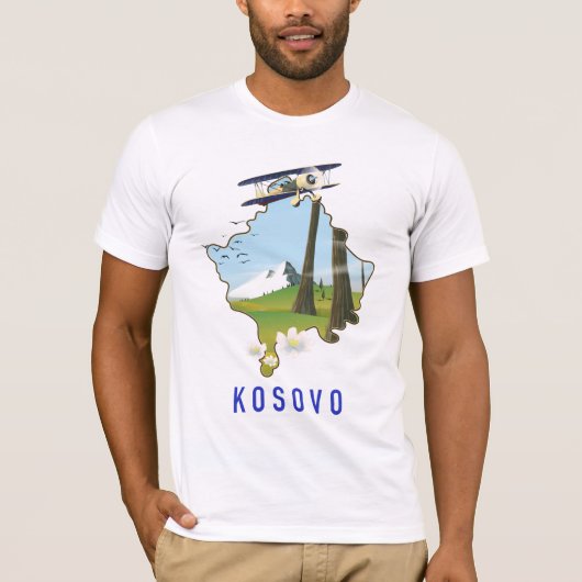 Kosovo-Karte T-Shirt (Vorderseite)