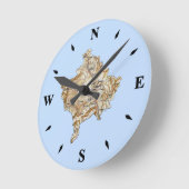 Kosovo-Kartensperre Runde Wanduhr (Winkel)