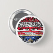 Kosovo Kosovarisch Österreichisch Österreich Baum Button (Vorne & Hinten)