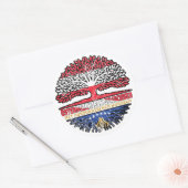 Kosovo Kosovarisch Österreichisch Österreich Baum Runder Aufkleber (Umschlag)