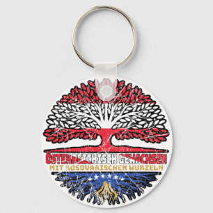 Kosovo Kosovarisch Österreichisch Österreich Baum Schlüsselanhänger
