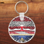 Kosovo Kosovarisch Österreichisch Österreich Baum Schlüsselanhänger (Rückseite)