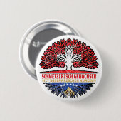 Kosovo Kosovarisch Schweizer Schweiz Baum Wurzel Button (Vorne & Hinten)