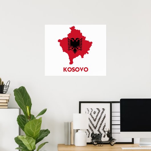 KOSOVO MAP POSTER (Heimbüro)