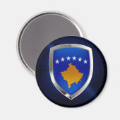 Kosovo-Metallic-Emblem Magnet (Vorderseite/Rückseite)