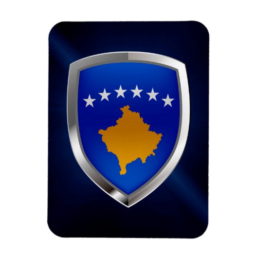 Kosovo-Metallic-Emblem Magnet (Vertikal)