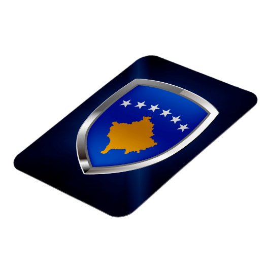 Kosovo-Metallic-Emblem Magnet (Linke Seite)