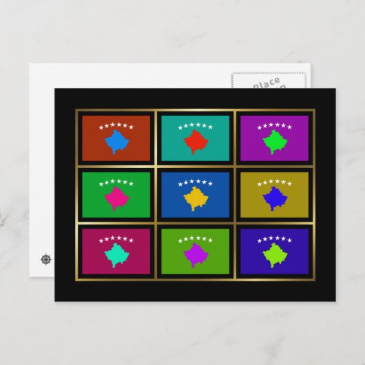 Kosovo Multihags Postkarte (Vorne/Hinten)