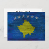 Kosovo-Notenflagge Postkarte (Vorne/Hinten)