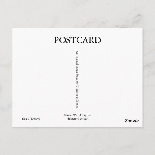 Kosovo-Notenflagge Postkarte (Rückseite)