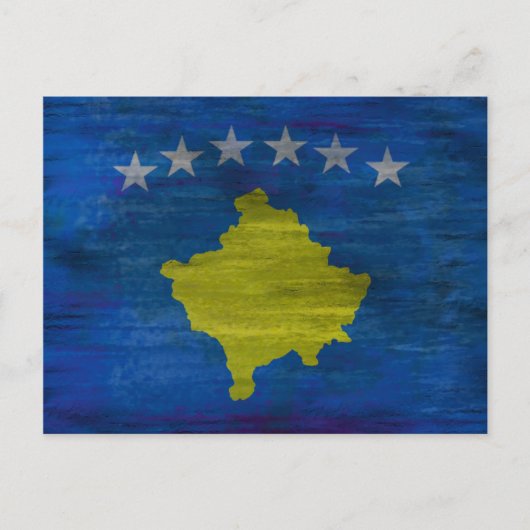 Kosovo-Notenflagge Postkarte (Vorderseite)