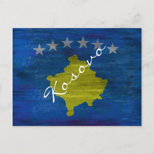 Kosovo-Notenflagge Postkarte