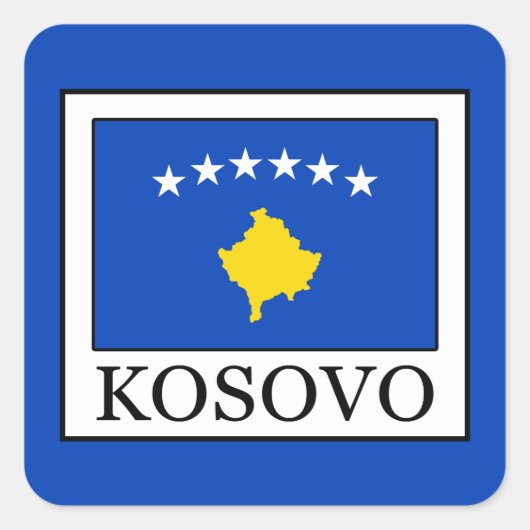 Kosovo Quadratischer Aufkleber (Vorderseite)