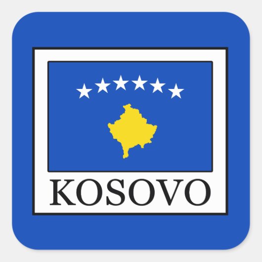 Kosovo Quadratischer Aufkleber (Vorderseite)