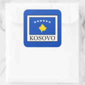 Kosovo Quadratischer Aufkleber (Tasche)