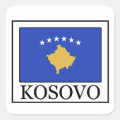 Kosovo Quadratischer Aufkleber (Vorderseite)