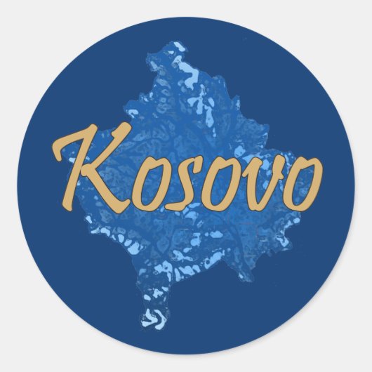 Kosovo Runder Aufkleber (Vorderseite)