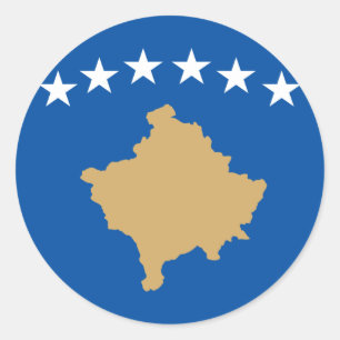 kosovo runder aufkleber
