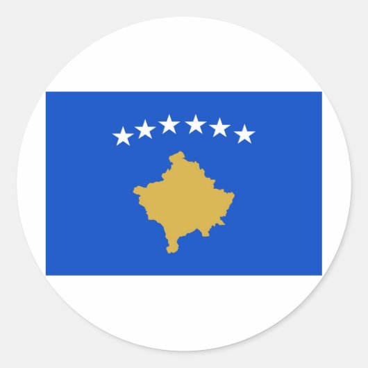 Kosovo Runder Aufkleber (Vorderseite)